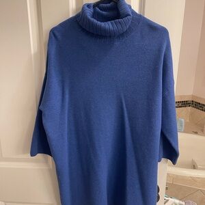Pomander Place Royal Blue Turtleneck Sweater Dress